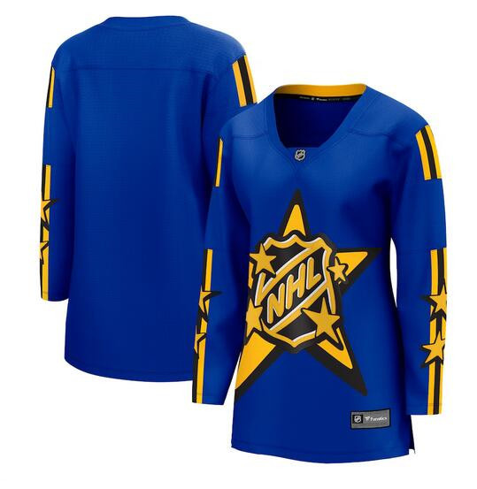 Women's All-Star Game 2024 Blue adidas x drew house Breakaway Stitched Hockey Jersey